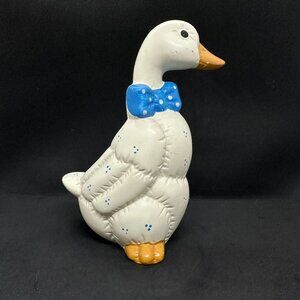 Vintage 1987 House Lloyd Goose Duck Ceramic Rustic Country Blue Puffy Male